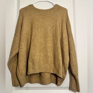 Vince Camuto XL Crewneck Sweater Long Sleeve Drop Shoulder Tan Size XL